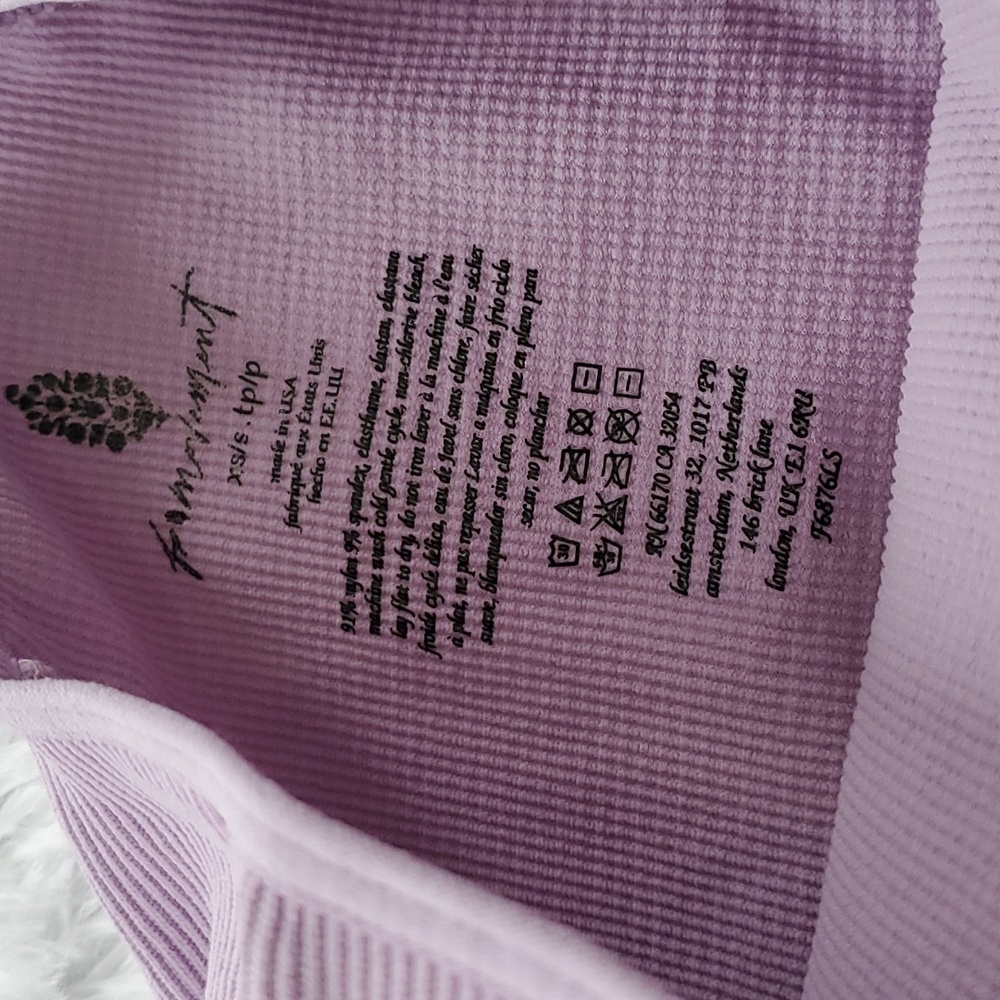 35. Free People Movement Cut It Out Longsleeve Crop Lilac - Picture 4 of 13